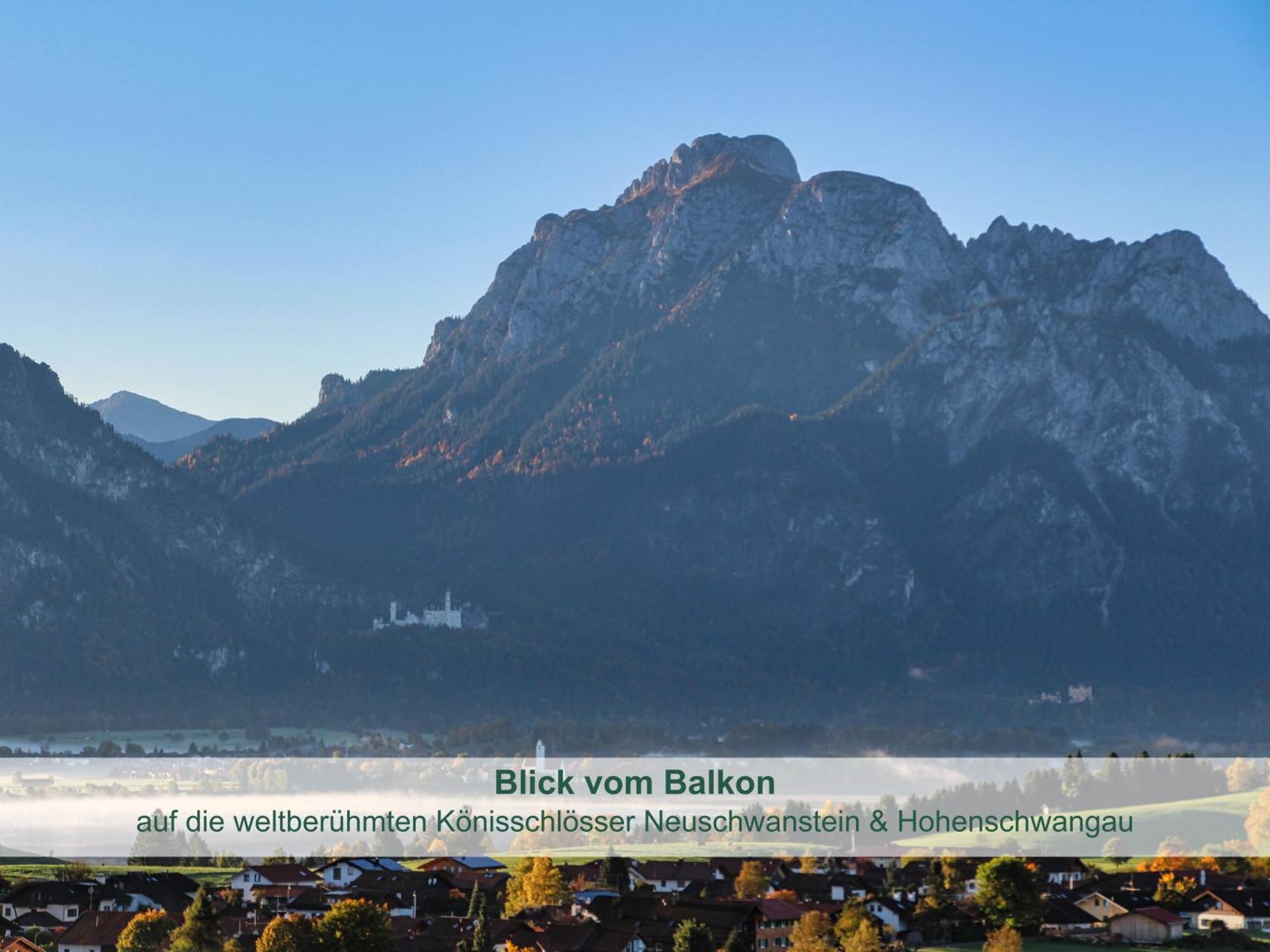 Chalet - Ferienwohnungen - Biohof Stoeger - Panoramasuedbalkon - Grandiose Aussicht Auf See, Berge Und Schloss Neuschwanstein Ріден Екстер'єр фото